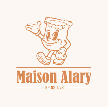 Logo MAISON ALARY orange et beige