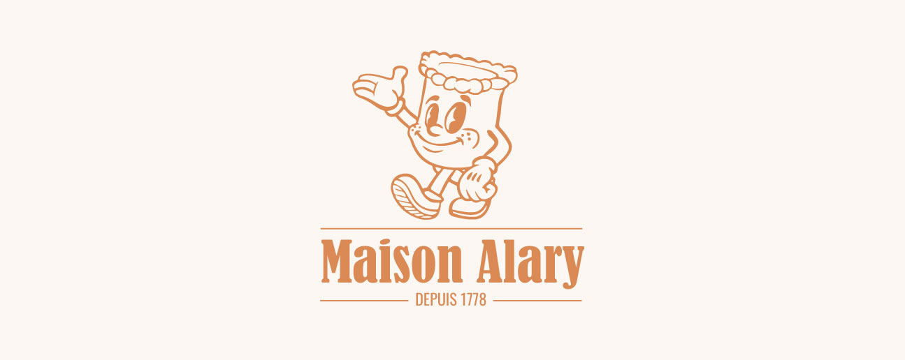 Logo MAISON ALARY orange et beige